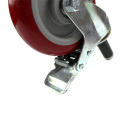 5 -дюймовый средний расширительный кронштейн Jujube Red Caster Wheels с тормозом